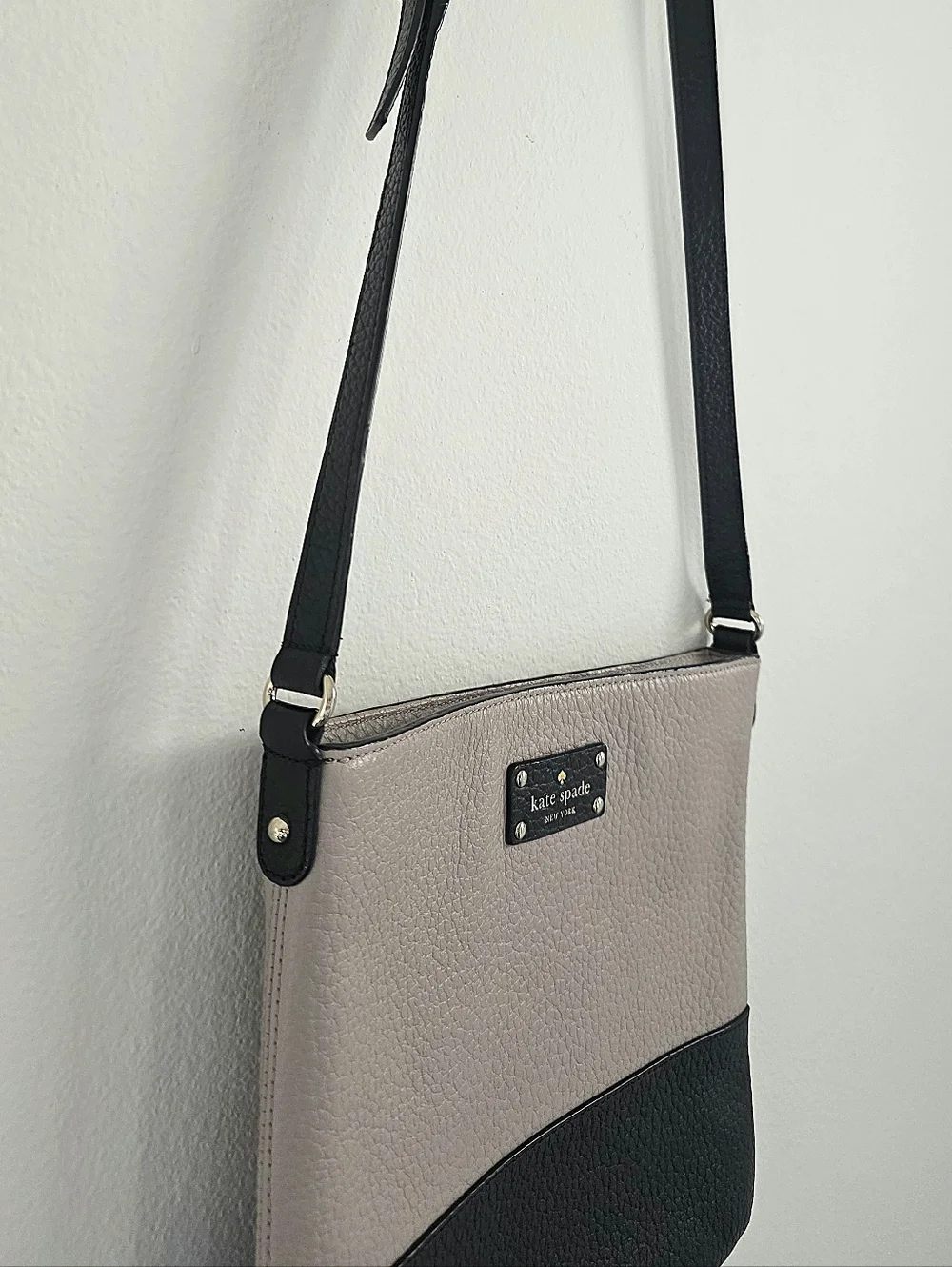 kate spade Pink and Black Leather Crossbody